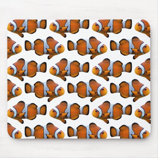 Clownfish Raserei Mousemat (weiß) Mousepad (Vorne)
