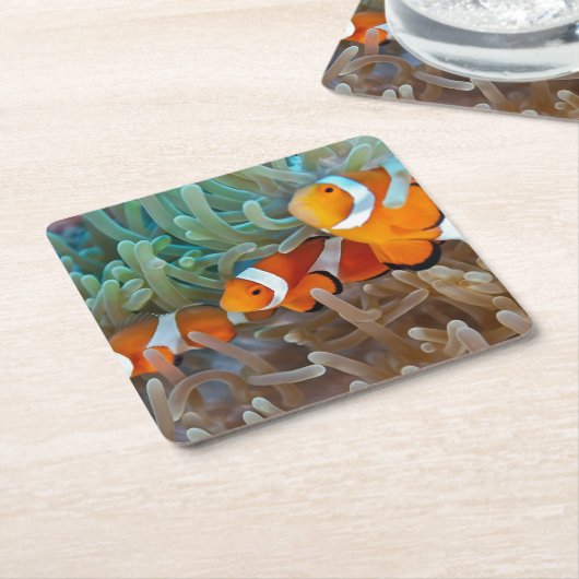 Clownfish Rechteckiger Pappuntersetzer (angewinkelt)