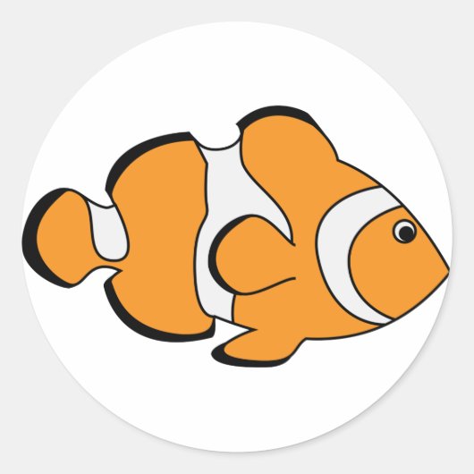 Clownfish Runder Aufkleber (Vorderseite)