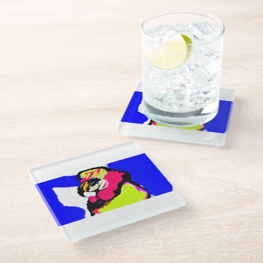 Clownfish summer  glasuntersetzer (Schrägansicht)