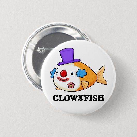 Clownfish Süße Tier Fischpuppe Button (Vorne & Hinten)