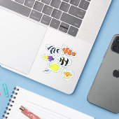 Clownfish und Freunde Aufkleber (Laptop mit iPhone)