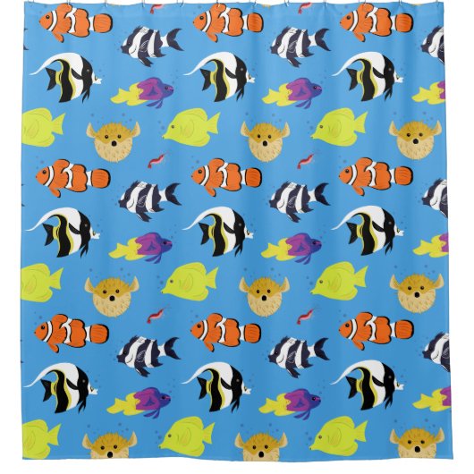 Clownfish und Freunde Duschvorhang (Vorderseite)