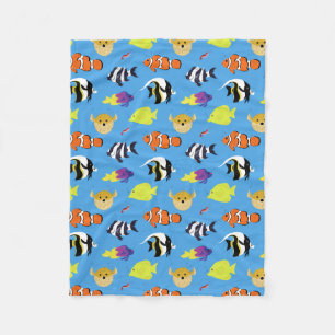 Clownfish und Freunde Fleecedecke