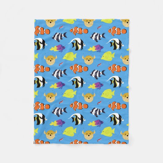 Clownfish und Freunde Fleecedecke (Vorderseite)