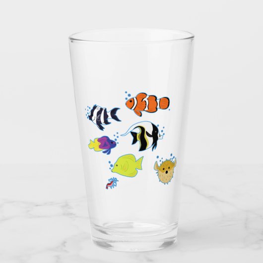 Clownfish und Freunde Glas (Vorderseite)