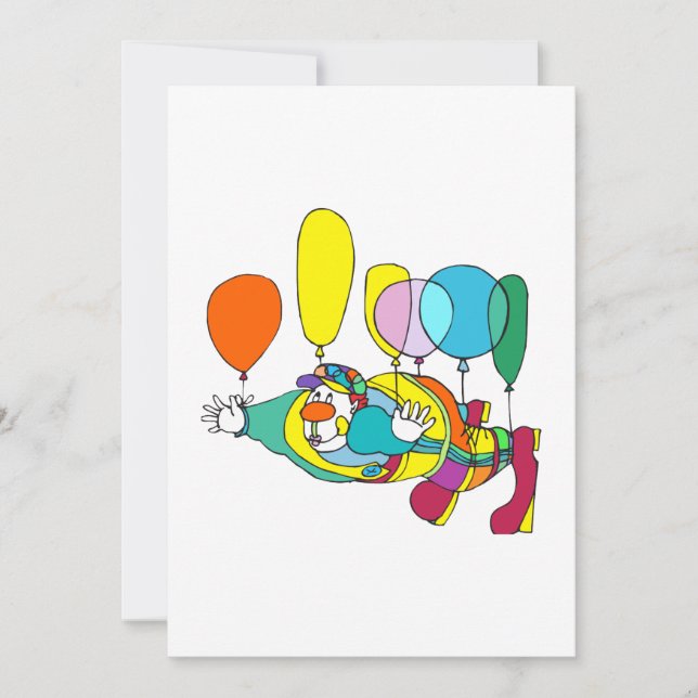 Clownflug mit Ballon (Vorderseite)
