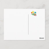 Clownflug mit Ballon Postkarte (Rückseite)