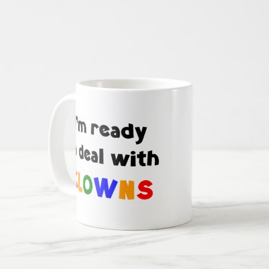 Clowngeschäft Kaffeetasse (Vorderseite Links)