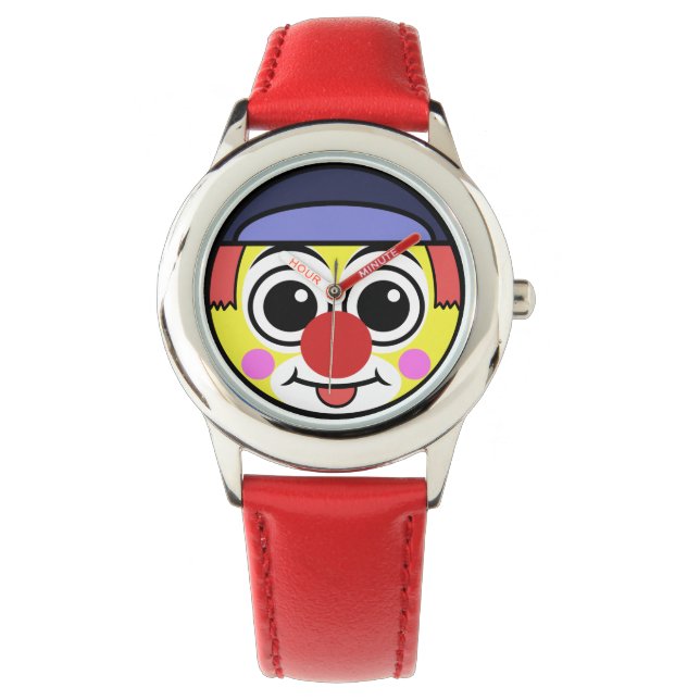 Clowngesicht Armbanduhr (Vorderseite)