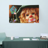 Clowngesicht Banner (Messeveranstaltung)