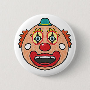 Clowngesicht Button