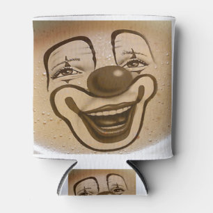 Clowngesicht im Kaffeeschaum Dosenkühler