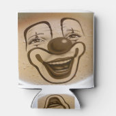 Clowngesicht in Kaffeeschaum Dosenkühler (Rückseite)