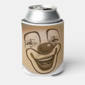 Clowngesicht in Kaffeeschaum Dosenkühler (Kanne Rückseite)