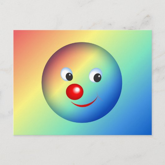Clowngesicht Postkarte (Vorderseite)