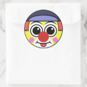 Clowngesicht Runder Aufkleber (Tasche)
