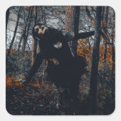 Clownin' Around In Da Woods Quadratischer Aufkleber (Vorderseite)