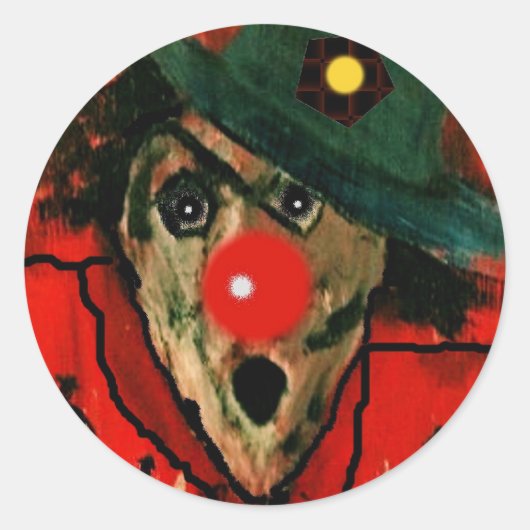 CLOWNIN GRAFF RUNDER AUFKLEBER (Vorderseite)