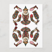 Clownjunge mit Knickpapier-Puppenausschnitt Postkarte (Vorderseite)