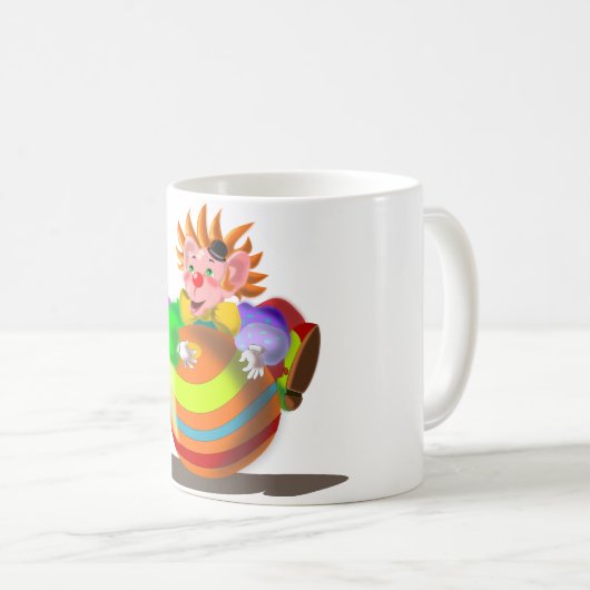 Clownkaffee-Tasse Kaffeetasse (VorderseiteRechts)