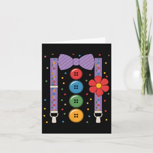 Clownkostüm 1 karte (Vorderseite)