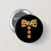 Clownkostüm Halloween Funny Circus Clown Geschenk Button (Vorne & Hinten)