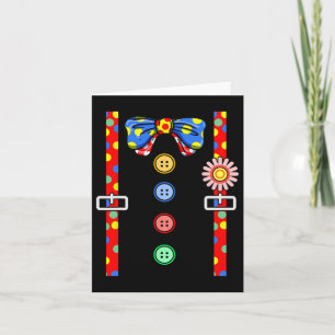 Clownkostüm Halloween Karte