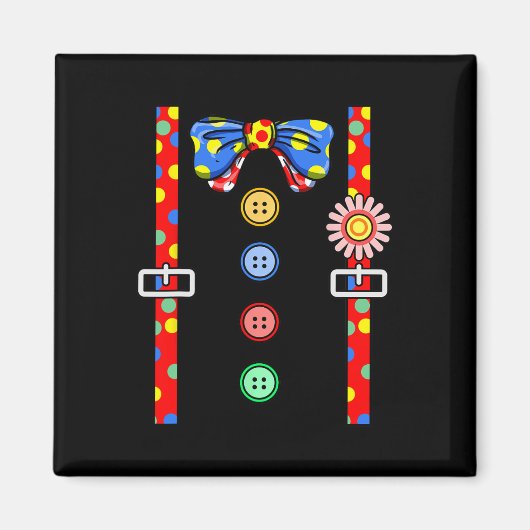 Clownkostüm Halloween Magnet (Vorne)