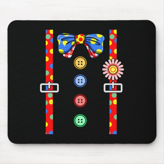 Clownkostüm Halloween Mousepad (Vorne)