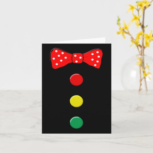 Clownkostüm Halloween Spaß Zirkus Clown Matching Karte (Gelbe Blume)