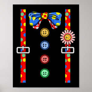 Clownkostüm Halloween Vintag Poster