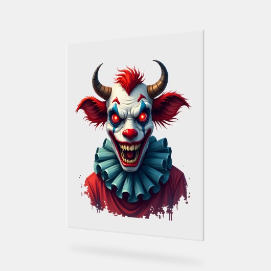 Clownkuh des Terrors Acrylschild (Winkel)
