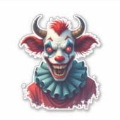 Clownkuh des Terrors Aufkleber (Vorderseite)