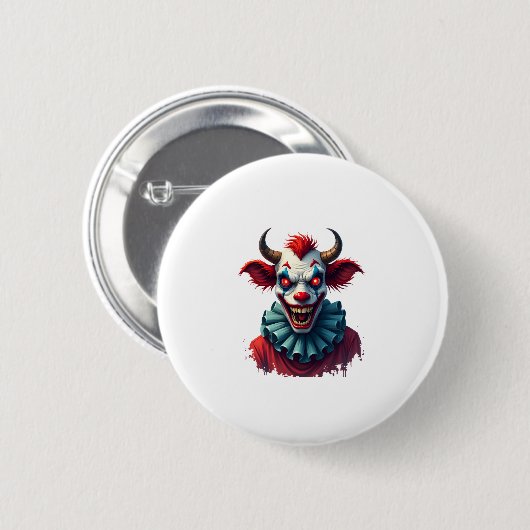 Clownkuh des Terrors Button (Vorne & Hinten)