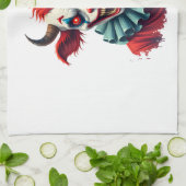 Clownkuh des Terrors Geschirrtuch (Gefaltet)