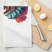 Clownkuh des Terrors Geschirrtuch (Viertel Falte)