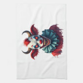 Clownkuh des Terrors Geschirrtuch (Vertikal)