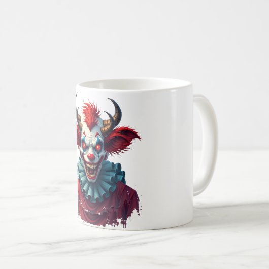 Clownkuh des Terrors Kaffeetasse (VorderseiteRechts)