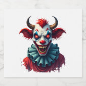 Clownkuh des Terrors Schaumweinetikett (Einzelnes Label)