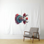 Clownkuh des Terrors Wandteppich (Beispiel (Horizontal))