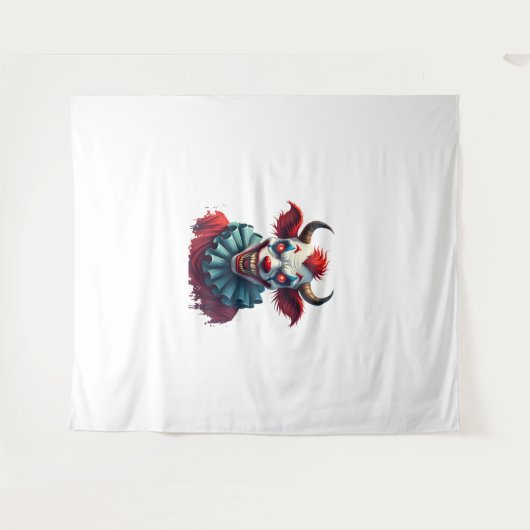 Clownkuh des Terrors Wandteppich (Vorderseite (Horizontal))