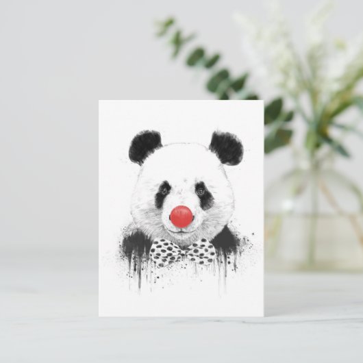 Clownpanda Postkarte (Stehend Vorderseite)