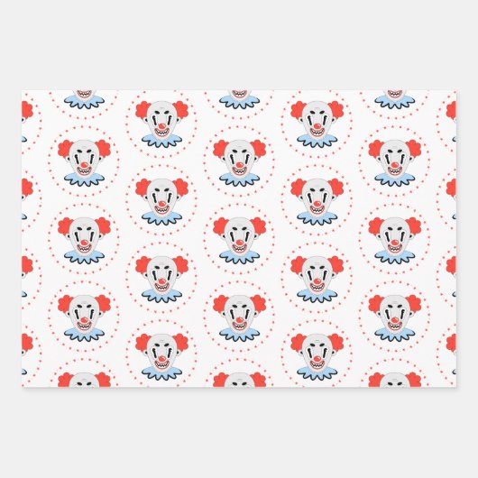 Clownpapier Geschenkpapier Set (Vorderseite 2)