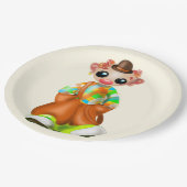 Clownpapier-Teller Pappteller (Schrägansicht)