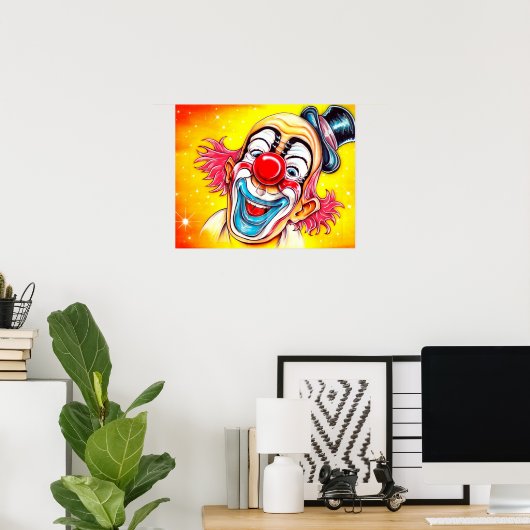 Clownplakat lachen poster (Heimbüro)