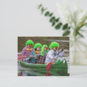 Clowns boating on river. feiertagspostkarte (Stehend Vorderseite)