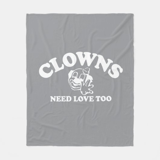 Clowns brauchen auch Liebe Fleecedecke (Vorderseite)
