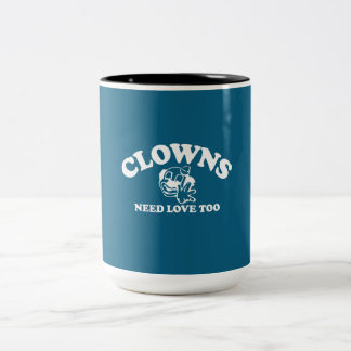 Clowns brauchen auch Liebe Zweifarbige Tasse