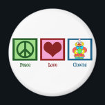 Clowns für eine friedliche Liebe Magnet<br><div class="desc">Ein niedliches Clowngeschenk.</div>